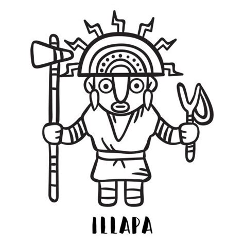 Diseño PNG Y SVG De Esquema De La Mitología Inca De Illapa Para