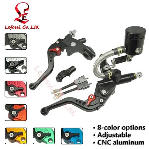 Black 7 8 22mm Motorcycle Hydraulic Brake Clutch Master Cylinder For