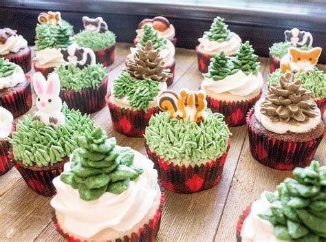 Into The Woods 🌲🌲🌲 Woodland Cupcakes Lumberjack Cupcakes Woodland