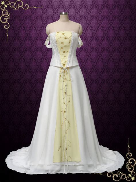 Love Story Vintage Medieval Style Wedding Dress – ieie Bridal