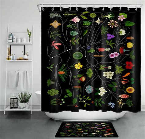 Desert Oasis Shower Curtain Botanical Design With Lush Desert Plants