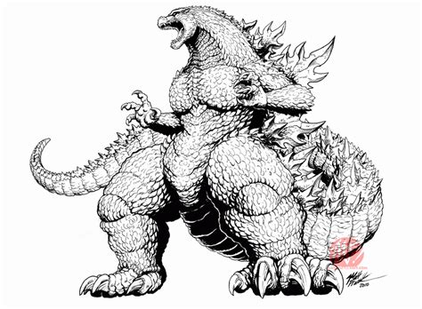 Printable Godzilla Coloring Pages Coloring Home