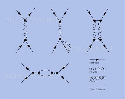 Feynman Diagram Particle Physics Stock Image Science Source Images