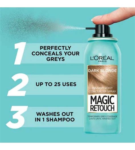 Loreal Paris Magic Root Cover Up Gray Concealer Spray Dark Blonde 57g