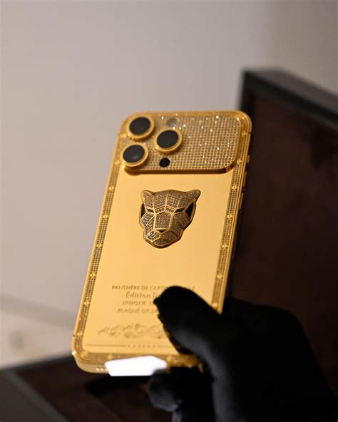 iPhone 14 Pro Max 128GB - 24KT Gold Plated - Panther Design – Paris ...