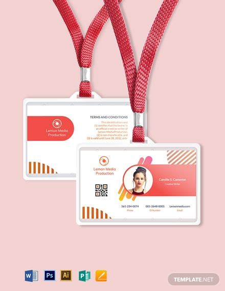 Creative Id Card 10 Examples Illustrator Word Pages Photoshop