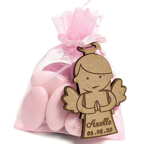 Cadeau D Invit Bapt Me Personnalis En Bois Souvenir Ange Fille