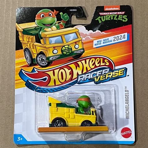 RARE IN HAND HOT WHEELS Tmnt RACER VERSE Party Wagon MICHELANGELO Mattel 2024 EUR 22 01