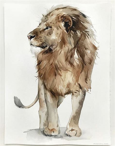 Pin On Painting Lion Painting Watercolor Lion Art Painting