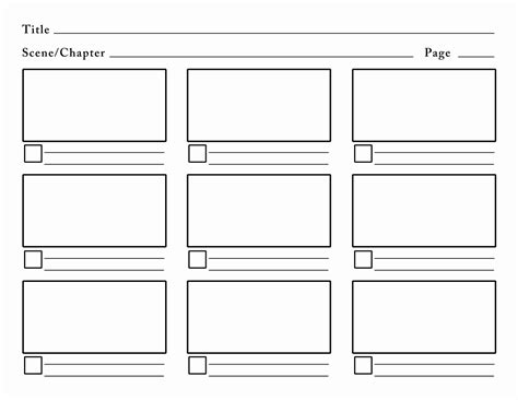 Blank Comic Strip Storyboard Template