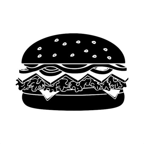 Premium Vector Burger Silhouettes