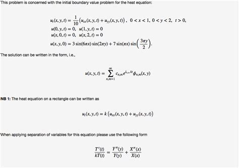 Solved This Problem Is Concerned With The Initial Boundary Chegg