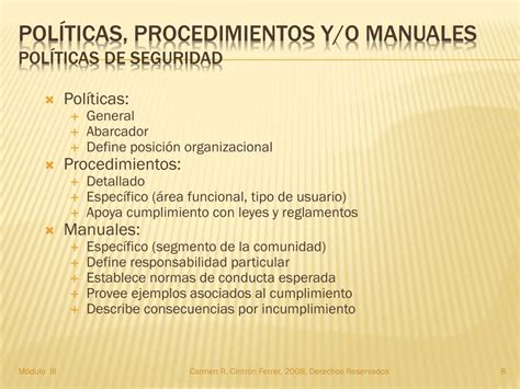 Ppt Pol Ticas Y Procedimientos De Seguridad Powerpoint Presentation