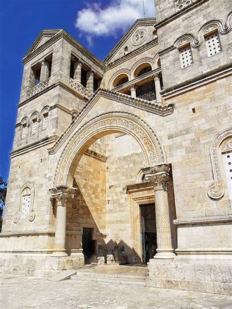 Church of the Transfiguration on Mount Tabor in Israel Stock Image ...