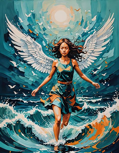 Girl Flying Over The Sea Ai Generated Artwork Nightcafe Creator