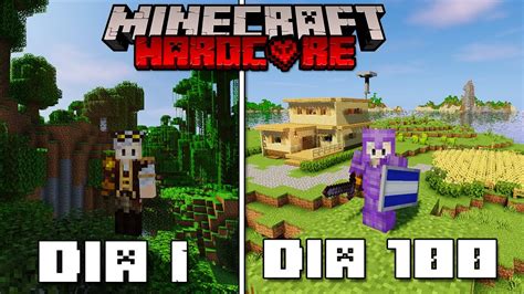 SOBREVIVI 100 DIAS NO MINECRAFT HARDCORE YouTube