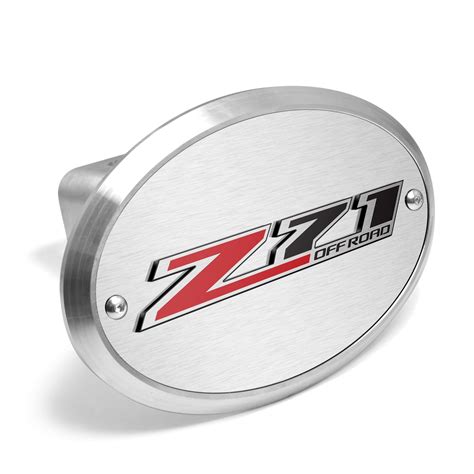 Chevrolet Z71 Off Road 3D Logo On Brushed Oval Billet Aluminum 2 Inch