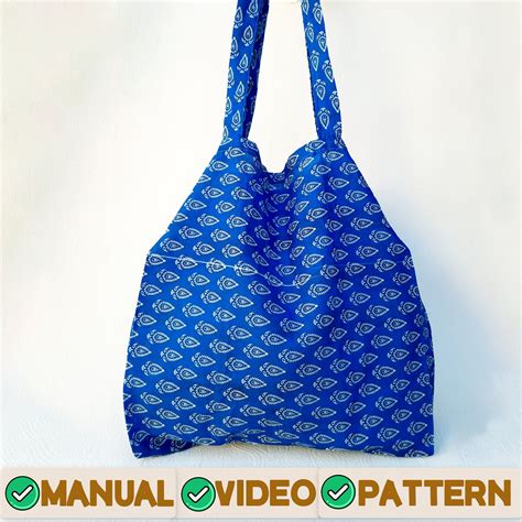 Folding Grocery Bag Sewing Pattern Shopping Bag Foldable Etsy