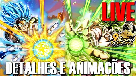 Detalhes e Animações de Gogeta Blue LR e Broly DBS LR do 9 Aniversário