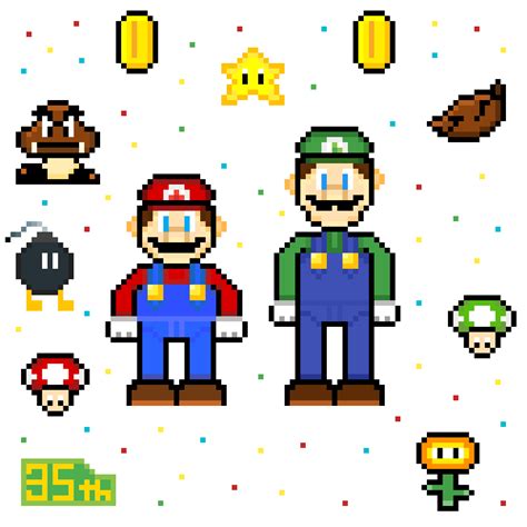 Pixilart Super Mario 35th By AstroPuff