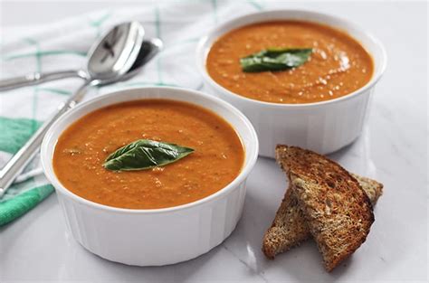 Creamy Vegan Tomato Basil Soup With A Secret Ingredient Fitliving