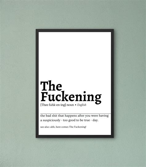 Fuck Dictionary Definition Print Bundle Funny Printable Wall Art Fuck Definition