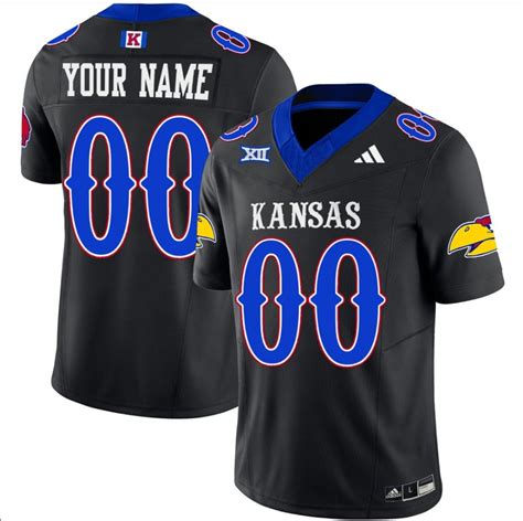 Available Buy New Custom Kansas Jayhawks Jersey Black