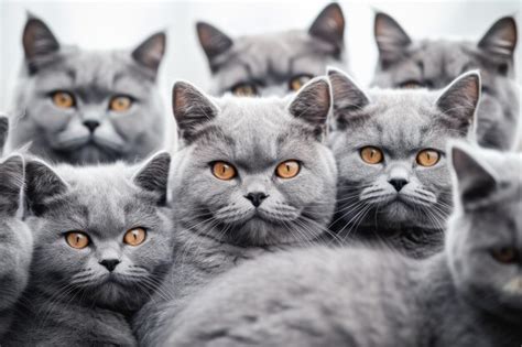 Premium Photo | Collection Of British Shorthair Cats