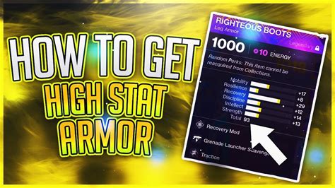 Destiny 2 New Insane Way To Get High Stat Armor How To Get High Stat