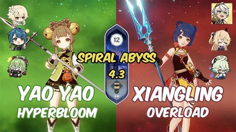 F2P 4 Star Only Yao Yao Hyperbloom Xiangling Overload Genshin