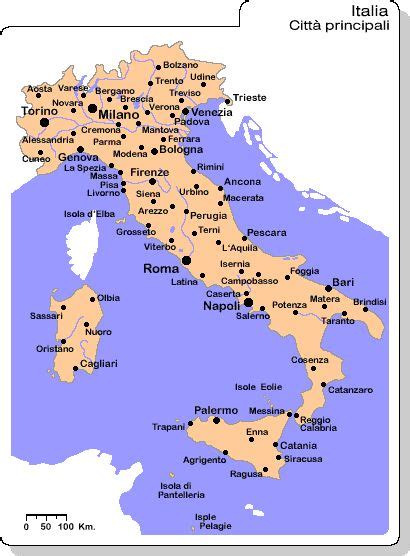 Artdreamguide Italia Carta geografica delle città d Italia Italia