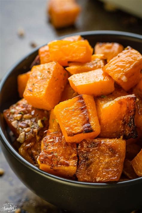 Maple Pecan Roasted Butternut Squash Life Made Sweeter