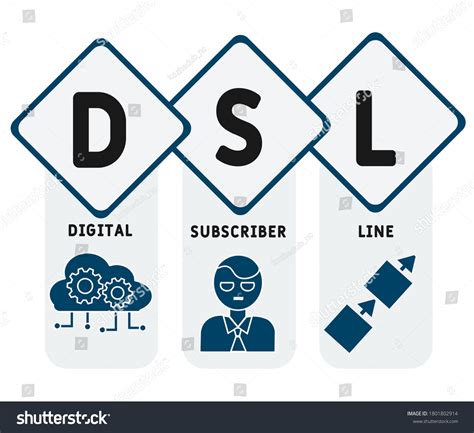 Dsl Digital Subscriber Line Acronym Business Stock Vector Royalty Free