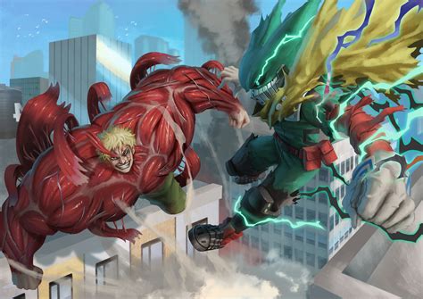 Artstation Vigilante Deku Vs Muscular