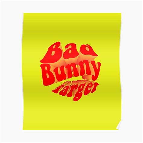 Bad Bunny Target Poster For Sale By Theskyblue Redbubble