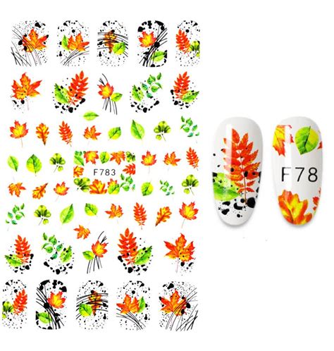 Decoupe Stickers Autocollants Pour Ongles Dessin Abstrait Feuille De