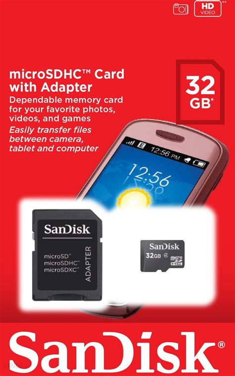 Karta Pami Ci Do Aparatu Sandisk Microsdhc Gb Uhs I Sdsdqm G B A