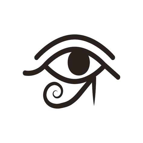 El antiguo signo lunar egipcio dejó el amuleto del ojo de horus del