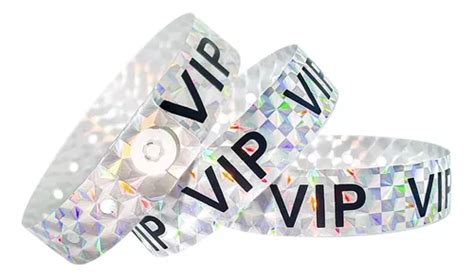 Pulseras Vip Hologr Ficas De Pl Stico Plateado U Env O Gratis