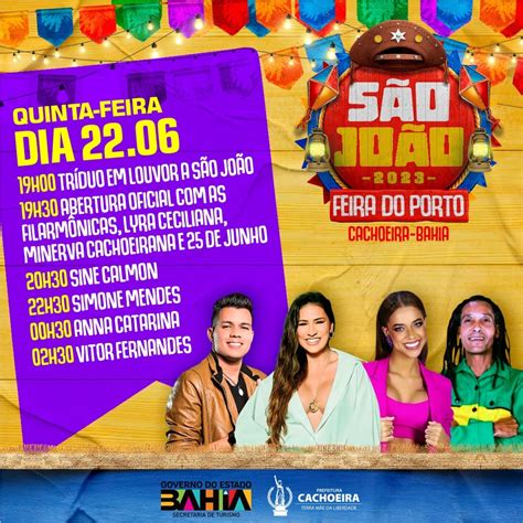 Confira a programação completa dias e horários do São João Feira do