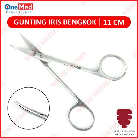 Jual Gunting Iris Bengkok 11cm Onemed Stainless Steel Operasi Bedah 11