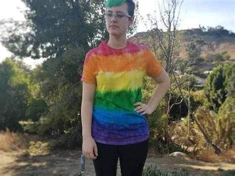 Gay Pride Flag Rainbow Stripes Unisex Tie Dye T Shirt Etsy