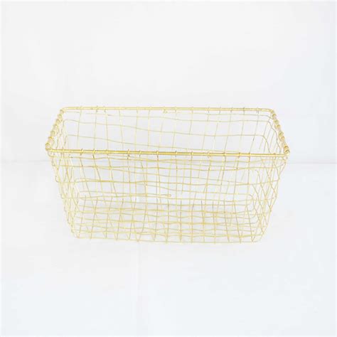 Basket - Gold Wire - Blush Weddings & Events