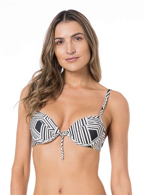 Bikini Tops Top Bolha Fio Grafismo Preto Brand Lua Morena