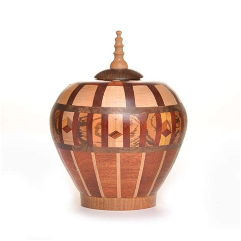 Segmented Wood Urn 1011 Southern Highland Craft Guild