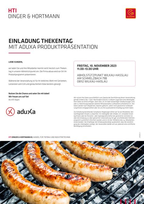 Thekentag Mit Aduxa Produktpr Sentation Hti Dinger Hortmann Kg