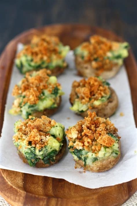 Vegan Stuffed Mushrooms. - The Pretty Bee
