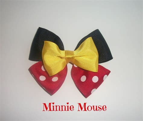 Minnie Mouse Inspired Hairbow Minnie Bowdisney Hairbow Etsy Disney Hair Bows Minnie Mouse