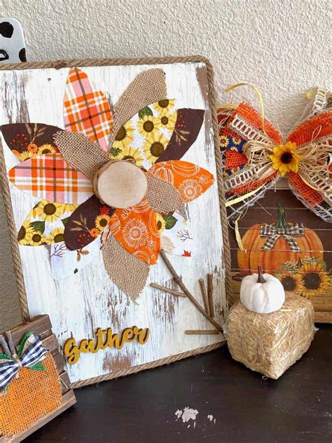 Fall Fabric And Burlap Sunflower Manda Panda Projects