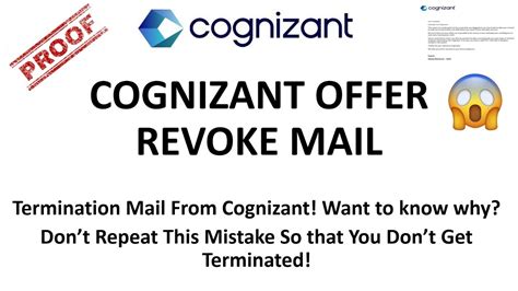 Cognizant Offer Revoke Mail Cognizant Laying Off Candidates